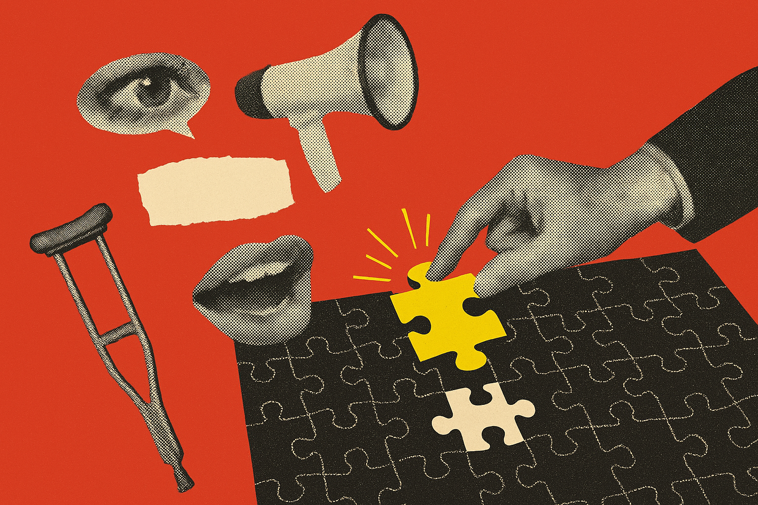 Paper collage illustrating: How do I position a new product?