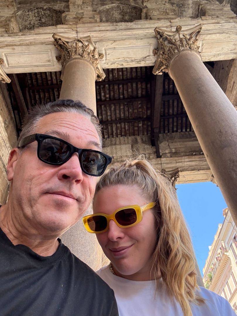 Greg with his wife Polina in Rome